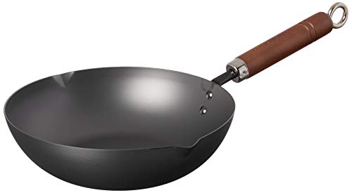 Yoshikawa 89909-3 Steel Fry Pan, 9", Black