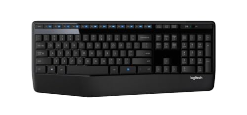 Logitech K345 Wireless Keyboard - Full-Sized Keyboard with Palm Rest, 2.4 GHz Wireless USB Receiver - for PC, Laptop