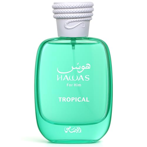 Rasasi Hawas Tropical Eau De Parfum Spray for Men, 3.4 Ounce