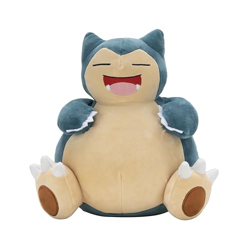 Pokemon 12" Large Snorlax Plush - Officially Licensed - Generation One - Authentic 12-inch Soft Stuffed Animal Toy Figure - Holiday Christmas Stocking Stuffer Gift for Kids, Boys, Girls - 2+
