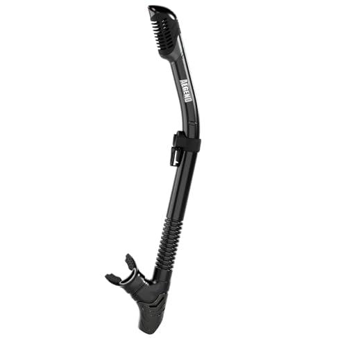 Aegend Diving Dry Snorkel for Adult & Youth - Foldable Snorkeling Gear with Top Dry Valve, Perfect for Snorkeling, Freediving, Swimming and Scuba Diving (Black)