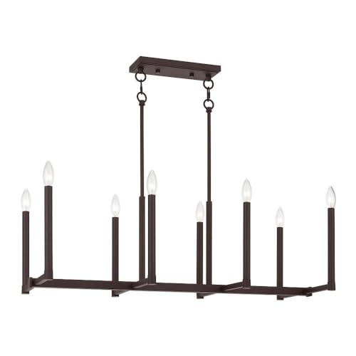 Livex Lighting 40258-07 Bronze Chandelier, 36.5" x 14" x 48.5"