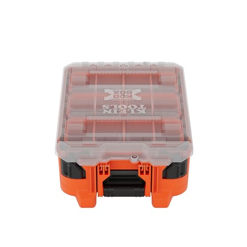 Klein Tools 54500MBX MODbox Tall Compartment Box, Half-Width Tool Organizer, Small Parts Tool Box with 10 Compartments, 4 Removable Bins, Stackable Module