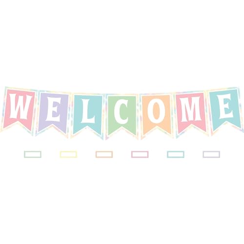Teacher Created Resources Pastel Pop Pennants Welcome Bulletin Board (TCR8410)