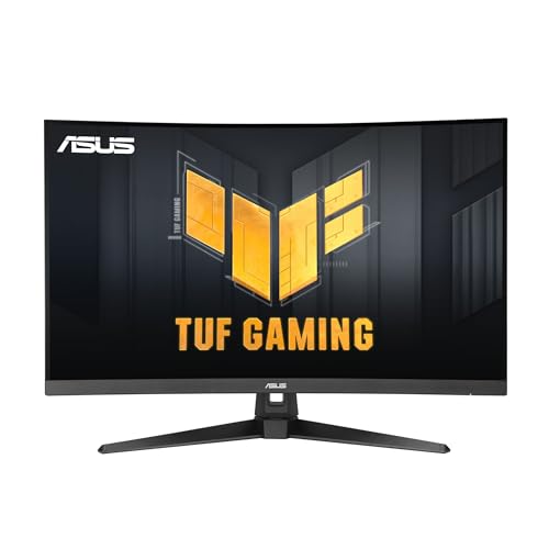 ASUS TUF Gaming 31.5” 1440P Curved HDR Gaming Monitor (VG32WQ3B) – QHD (2560 x 1440), 180Hz, 0.5ms, 1500R, Extreme Low Motion Blur, FreeSync, 90% DCI-P3, Shadow Boost, DisplayWidget, 3 yr Warranty