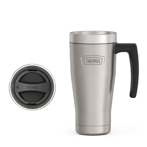 THERMOS ICON SERIES, Stainless Steel Mug, Matte Stainless Steel, 16 oz