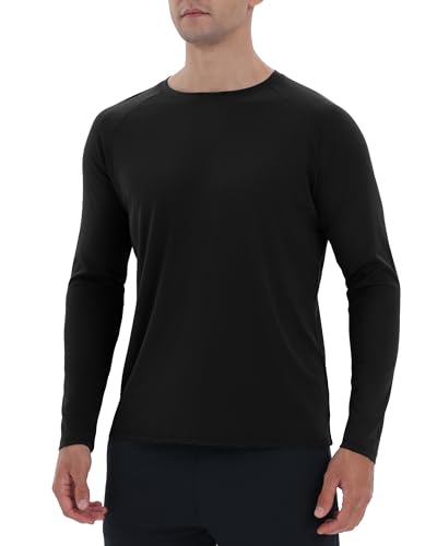 Long Sleeve Shirts for Men - Dry Fit Moisture Wicking UV Protection T-Shirts for Workout Fishing Hiking Athletic Gym