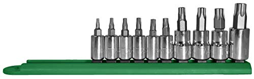 Mayhew Tools 16016 Tamper-proof Torx Plus Socket Bit Set, Chrome Plated, 10-Piece