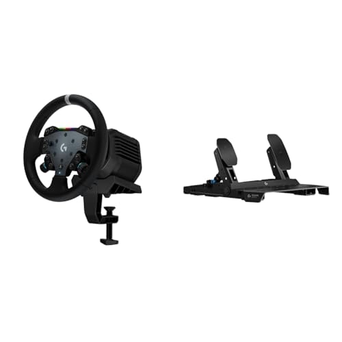 Logitech G RS50 Racing Wheel System - 8Nm Direct Drive Base, RS Wheel Hub with 13 Buttons, 11” Round Wheel + RS Pedals - Sim Racing Pedals with 75 kg Load Cell, Modular Design, for PS5/PS4/PC – Black