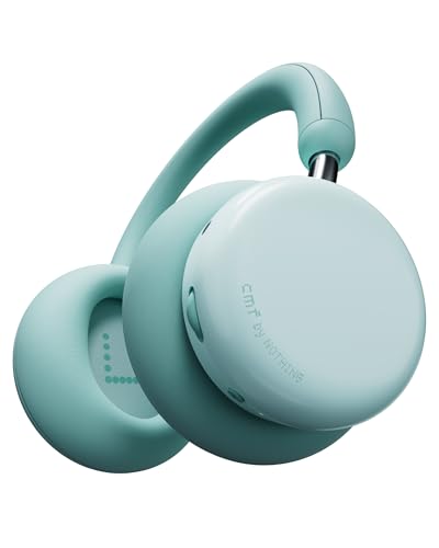 CMF by Nothing Headphone Pro Active Noise Canceling Wireless Headphones Bluetooth 5.4 Over The Ear Headset, 50H ANC Playtime, Bass&Treble Slider, Custom EQ&Spatial Audio, Hi-Res LDAC, Light Green