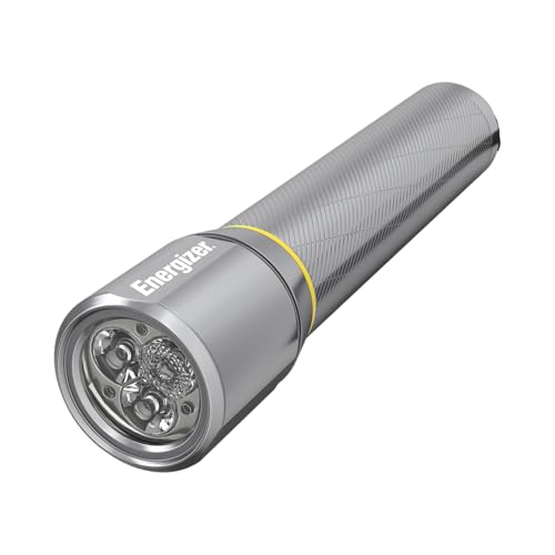 Energizer Performance Metal Flashlight, 600 Lumens, IPX4 Water Resistant, Aircraft-Grade Aluminum, Batteries Included