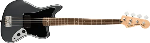 Fender Squier Affinity Series Jaguar Bass, Charcoal Frost Metallic, Laurel Fingerboard