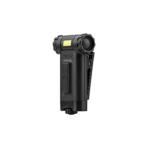 Coast HX4 80 Lumen Dual Color (White & Red) Magnetic LED Clip Light with Beam Rotation, Black