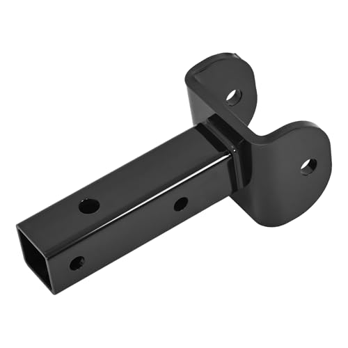 ALMULOO Universal Rear Sleeve Hitch Adapter Fit for Garden Tractors Heavy-Duty Hitch Mounting Attachment Accessories Steel Powder Coated Black