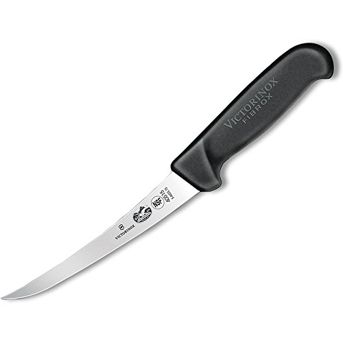 Victorinox 6 Inch Curved Fibrox Pro Boning Knife with Semi-stiff Blade