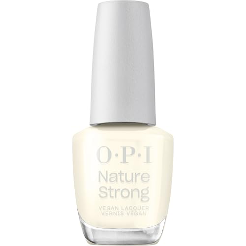 OPI Nature Strong Cauliflower Power | Semi-Sheer Soft Warm White Crème Natural Origin Nail Polish LE | Plant Based, Vegan, Cruelty Free
