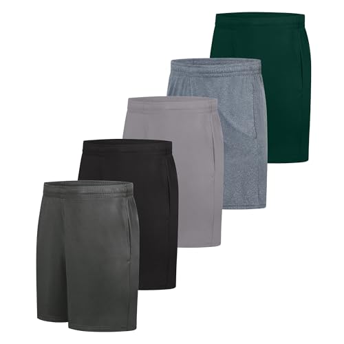 Hanes Men's Shorts Pack, 5-Pack, CoolDRI Athletic Shorts for Men, Moisture-Wicking, Odor Control, 7" Inseam