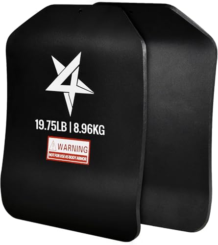 Yes4All 3D Weight Vest Plates 19.75LB Pairs with Curved Ergonomic Design for Plate Carrier, Body Workout, Intensive Training, Rucking, and Cardio