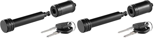 CURT 23518 Black Trailer Hitch Lock, 5/8-Inch Pin Diameter, Fits 2-Inch Receiver (Pack of 2)