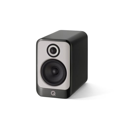 Q Acoustics Q Concept 30 Passive Bookshelf Speakers Pair Gloss Black - 5" Mid/Bass Driver, Tweeter Driver 0.9" - Passive Speakers for Home Theater Audio Surround Sound System