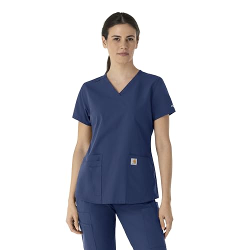 Carhartt Scrubs for Women, Force Essentials, V-Neck Tops with 5 Pockets