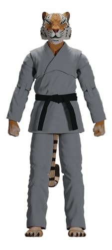Icon Heroes Zoo Jitsu Fighters: Tiago The Tiger (Gray Gi) 6-Inch Action Figure