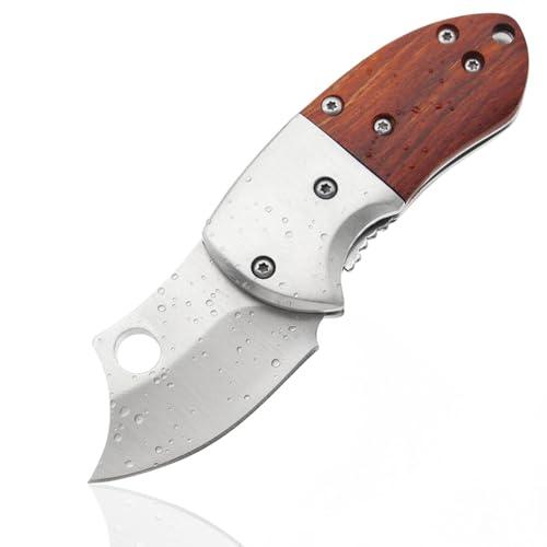 Pocket Knife Heavy-duty Blade - Fathers Day Dad Gift for Him, Cool Men Gift Ideas for Birthday Valentines for Husband Boyfriend Brother, Folding Box Cutter with Wood Handle, EDC Gadget Practical Tool