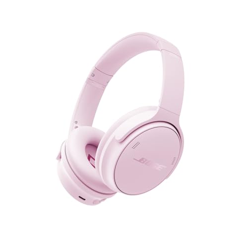 Bose QuietComfort Headphones - Wireless Bluetooth Headphones, Active Over Ear Noise Cancelling and Mic, USB-C Charging, Deep Bass, Up to 24 Hours of Playtime, Petal Pink - Limited Edition Color