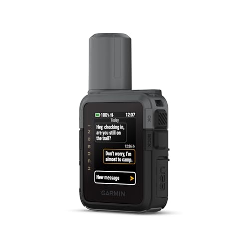 Garmin inReach® Mini 3, Rugged Compact Global Satellite Communicator with Color Touchscreen, Two-Way Texting, Emergency SOS Messaging & Long Battery Life Up to 350 Hours with 10-min inReach® Tracking