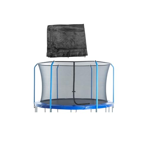 Machrus Upper Bounce Round Trampoline Net Replacement 15FT for Arches with Top Sleeves, Inside Enclosure with Straps, Tear-Resistant