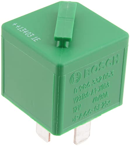 BOSCH 0986332053 Changeover Mini Relay - 5 Pins, 12V, 40/30A; Resistor; with T-bar Mount - Single