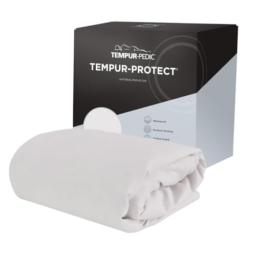Tempur-Pedic Protect Waterproof Mattress Protector, Twin XL, White