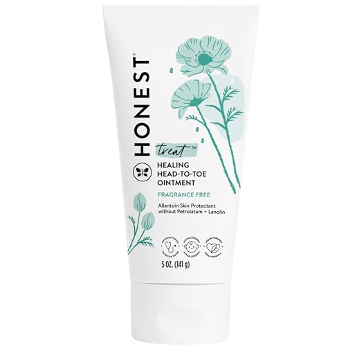 The Honest Company Head to Toe Multi-Purpose Healing Ointment, Safe for Sensitive Skin, Hypoallergenic, Fragrance-Free, Vegan, 5 oz