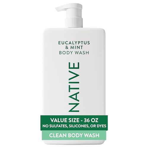 Native Sulfate Free Body Wash Contains Naturally Derived Ingredients | for Women & Men| Eucalyptus & Mint, 36 oz