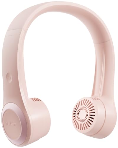 Gaiatop Portable Neck Fan, 4000mAh Rechargeable Hands Free Bladeless Mini Fans, 3 Speeds Air Outlet Can Rotate 70°, Free Adjustment Personal Wearable Cooling Fan Suitable for Travel Office Pink
