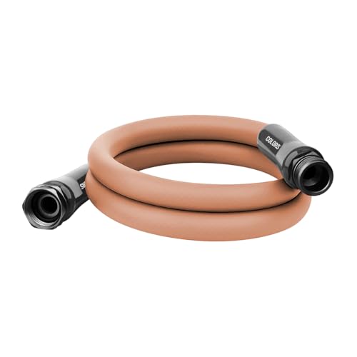 Flexzilla Colors Lead-In Garden Hose 5/8in. x 5ft., Lightweight All-Weather Water Hose, Durable and Flexible, Leak-Free Connections, Red Clay