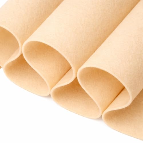FabricLA Acrylic Felt Fabric by the Yard | 72 Inch Wide | Craft Sewing Cosplay Costumes | No-Fray Clean Cut | Lt Flesh | Half Yard
