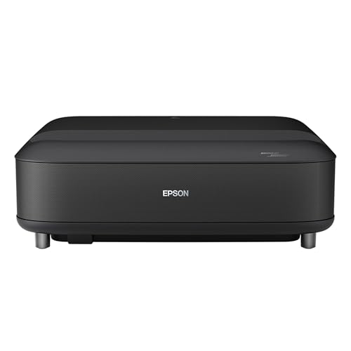 Epson Lifestudio Grand Ultra Short Throw Laser Projector 4K PRO-UHD, 3,600 Lumens of Color and White Brightness, Sound by Bose Technology, Google TV with Gemini, 3-Chip 3LCD Technology, HDR - Black