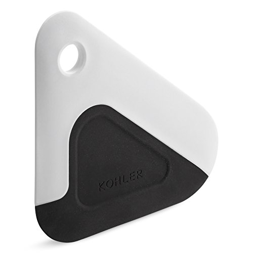 Kohler K-8624-0 Kitchen Pot and Pan Dish Scraper, Silicone and Nylon, Heat Resistant, One Size, White and Charcoal