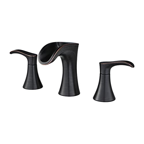 Pfister Brea Bathroom Sink Faucet, 8-Inch Widespread, 2-Handle, 3-Hole, Tuscan Bronze Finish, LF049BRYY