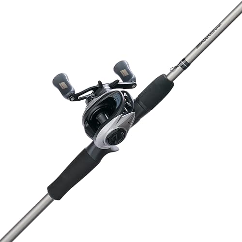 Abu Garcia Max X Baitcast Reel and 7' 2-Piece Fishing Rod Combo, Graphite Composite Rod Blank Construction, Split EVA Handles