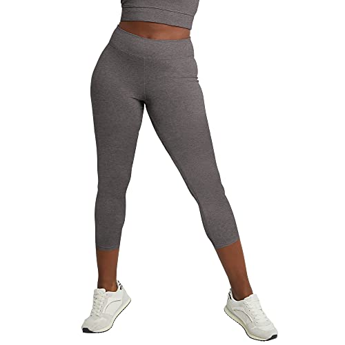 Hanes Women's Stretch Jersey Capri, Charcoal Heather, XX-Large