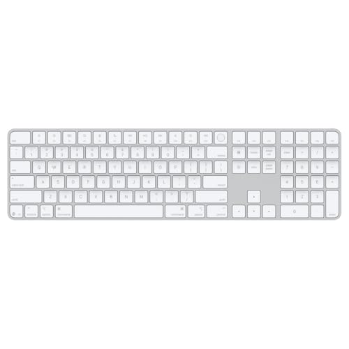 Apple Magic Keyboard with Touch ID and Numeric Keypad for Mac Models with Apple Silicon - US English - White Keys, Bluetooth, Bluetooth