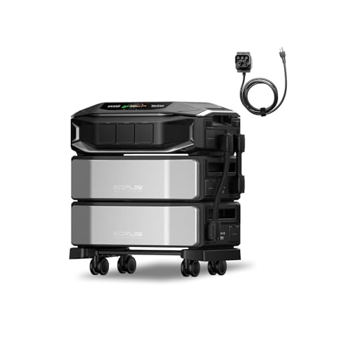 EF ECOFLOW Power Station 12288Wh Delta Pro Ultra X with AC cable, 12000W Solar Generator for Home Battery Backup, Expandable to 180kWh, Outdoor & Camping Power Supply (1x Inverter + 2 x Batteries)