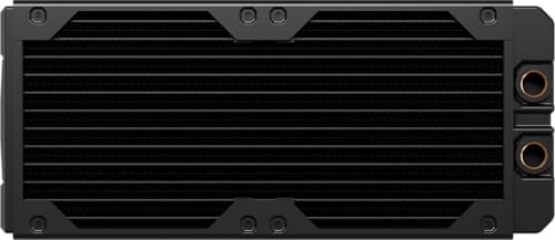 CORSAIR Hydro X Series XR5 240mm V2 Custom Cooling Radiator – Compatible with iCUE Link Fans, 2x120mm Fan Mounts, Screw Protection Plates, G1/4” Threads – Black