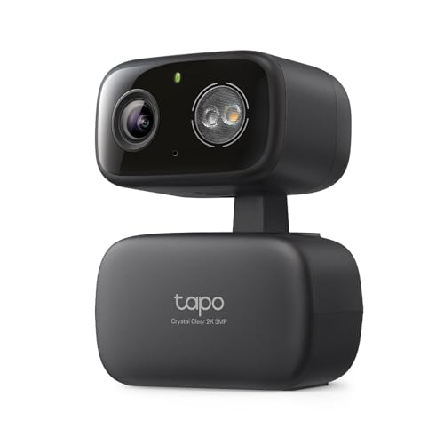 Tapo 2K Indoor/Outdoor Pan/Tilt Wired Security Camera - Baby Monitoring, Person & Baby Cry Detection, 360° Motion Tracking, Color Night Vision, Subscription-Free Local Storage or Optional Cloud, C217