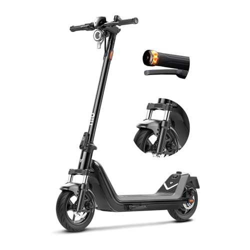 NIU 300P Electric Scooter, All-Terrain Suspension 900W Max Power 30 Miles Range, 20MPH Max Speed Triple Braking, 10.5'' Tubeless Pneumatic Tires, Portable & Foldable Design, UL Certified
