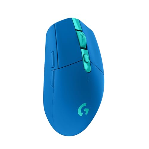 Logitech G305 Lightspeed Wireless Gaming Mouse, Hero Sensor, 12,000 DPI, Lightweight, 6 Programmable Buttons, 250h Battery, On-Board Memory, Compatible with PC, Mac - Blue