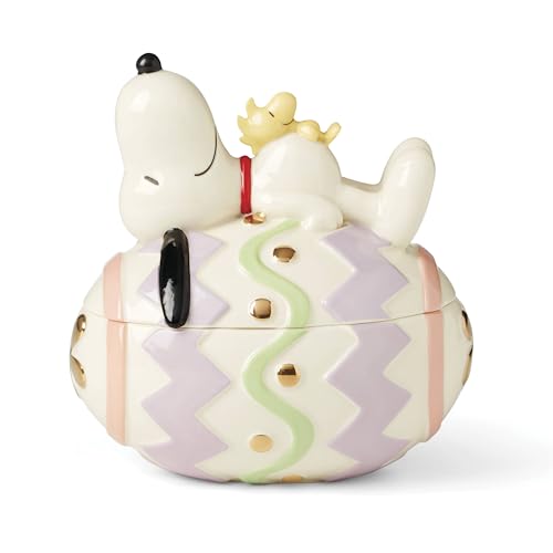 Lenox 895685 Peanuts Easter Snoopy Covered Candy Dish, Spring Serveware