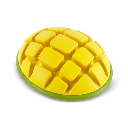 Barkbox Go Mango Tough Squeaky Rubber Dog Toy - Candy-Scented, Durable Design for Long-Lasting, Squeaky Fun - Large Breeds